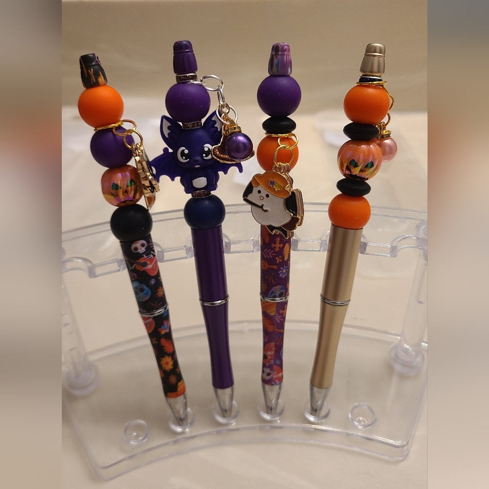 Halloween Themed Beaded Pens